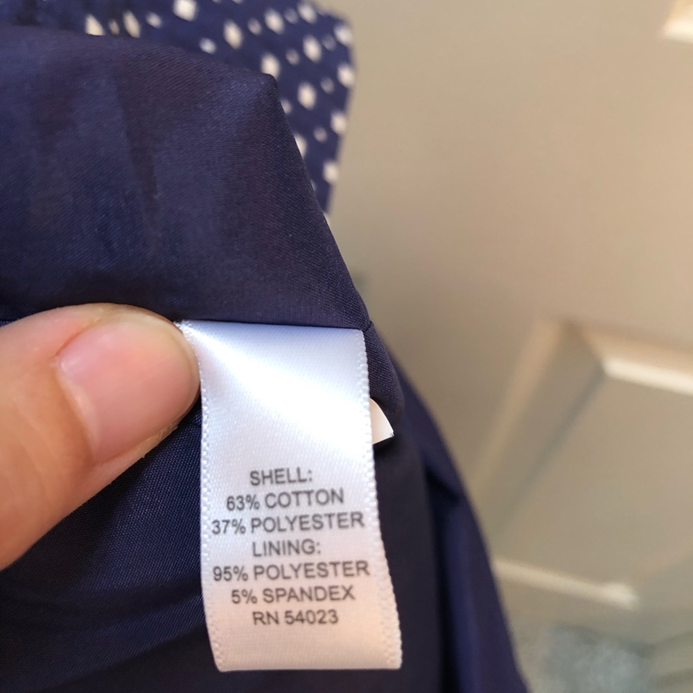 BANANA REPUBLIC patterned navy blue skirt - Picture 7 of 8